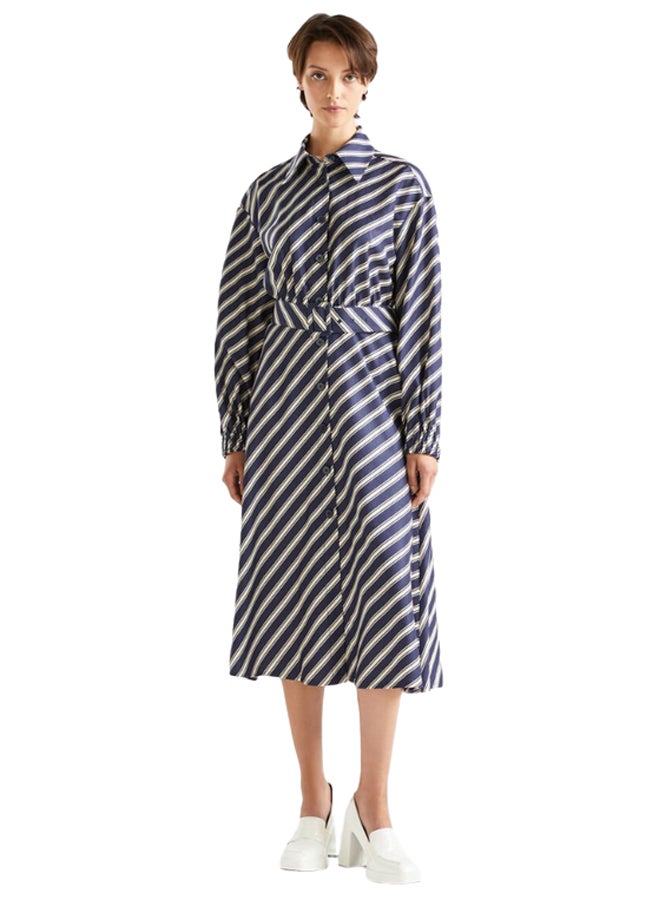Benetton REGIMENTAL STRIPED MIDI DRESS  - Image 1