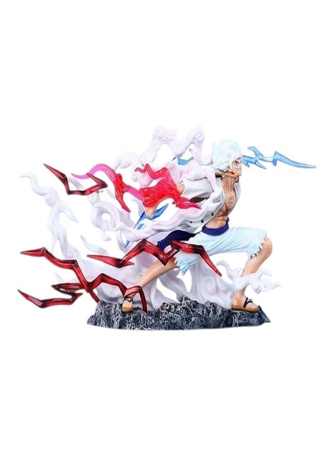 Mayatra's Action Anime Figure Collectible Toy PVC Model Statue for Kids Adults Home Decor Gift (White_Luffy-Fight)