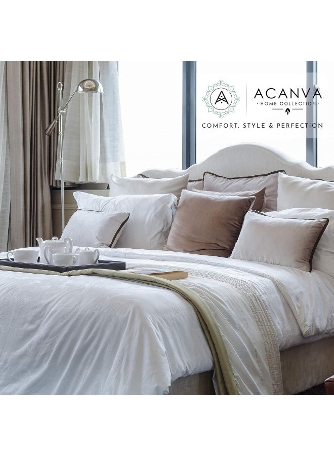 Acanva وسادة أكانفا الفخمة لإدخالها في السرير، 1 قطعة (عبوة من 1)، بيضاء - Image 5