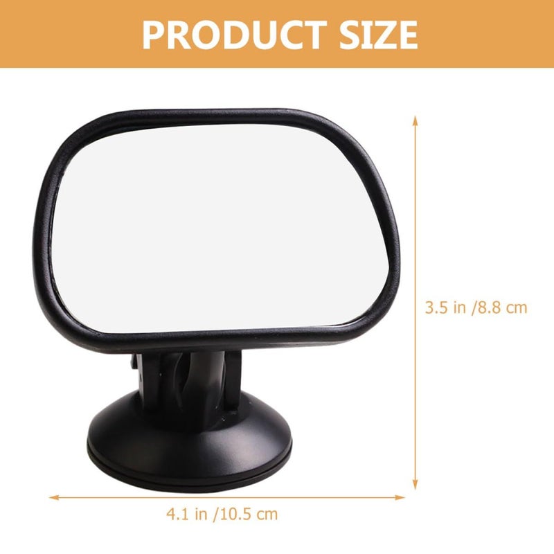 Shatterproof Wide Angle Rear View Mirror with Suction Cup for Car Backseat Observation - Image 3