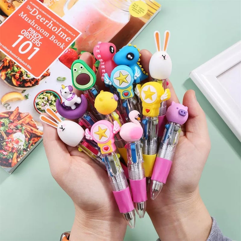 Arthink 30 Pack Cute Multicolor Pens | Kawaii 4-in-1 Colors Ballpoint Pens for School Office, Classroom Prizes - Perfect Party Favors,Fun Writing Gifts for Students, Colleagues, Artists - Image 2