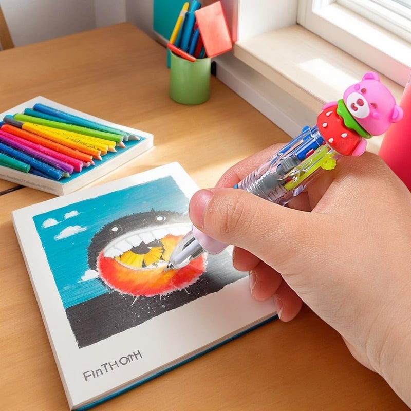 Arthink 30 Pack Cute Multicolor Pens | Kawaii 4-in-1 Colors Ballpoint Pens for School Office, Classroom Prizes - Perfect Party Favors,Fun Writing Gifts for Students, Colleagues, Artists - Image 4