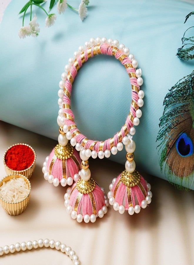 Ingo creation Cotton Lumba Rakhi Set for Bhaiya and Bhabhi. Lumba Rakhi for Bhabhi, Rakhi for Sister, Multicolor - Image 4