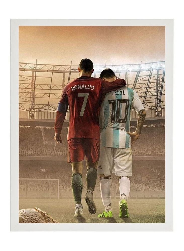 MEC Ronaldo Messi Design Poster Frame 21x30 Cm - Image 1