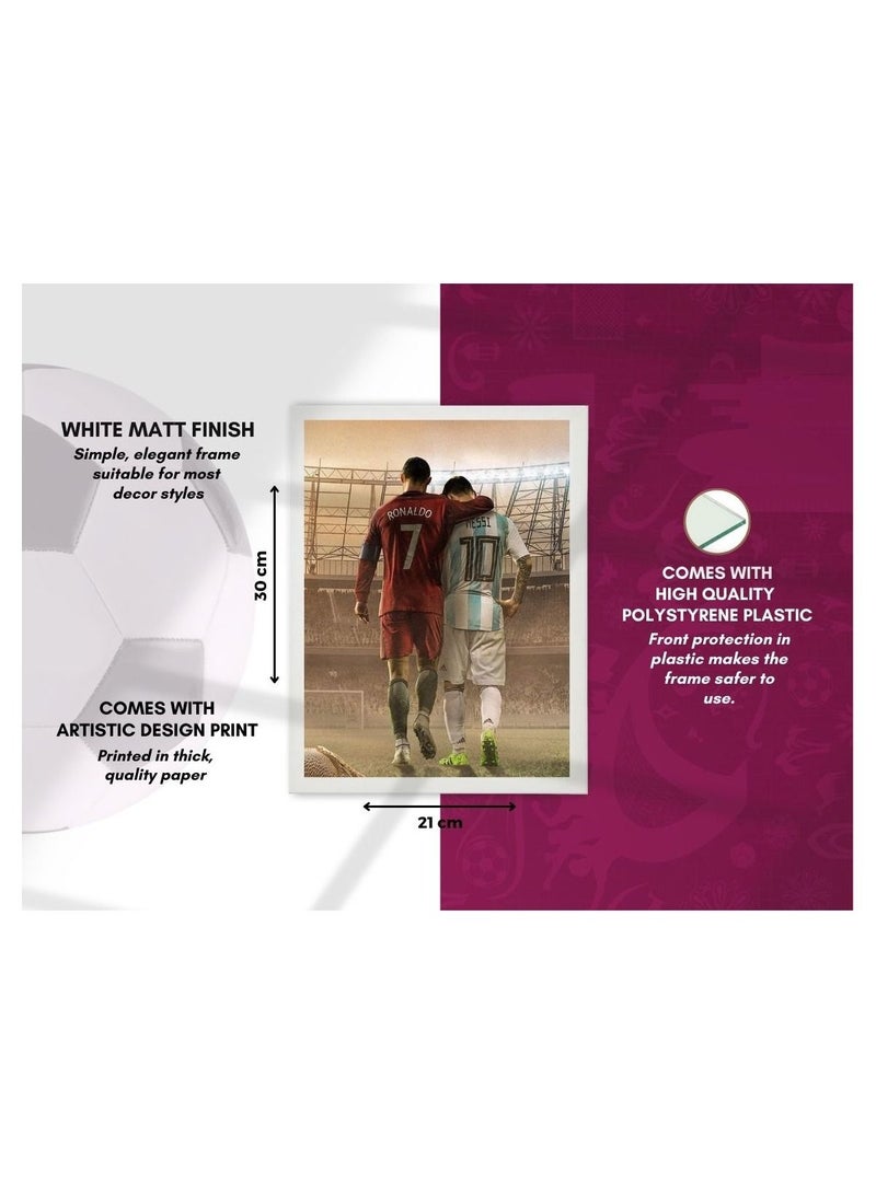 MEC Ronaldo Messi Design Poster Frame 21x30 Cm - Image 4
