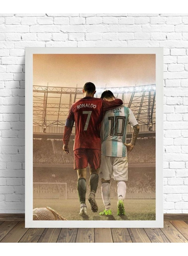 MEC Ronaldo Messi Design Poster Frame 21x30 Cm - Image 5