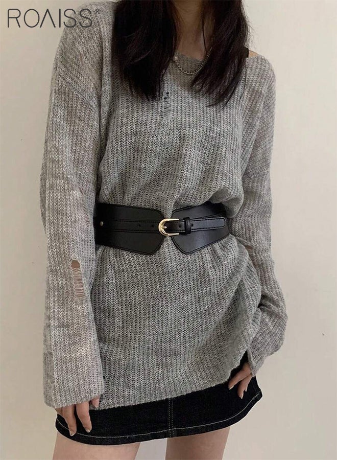 roaiss 3 Pcs Fashion PU Waist Belt for Women, Bow Wrap-around Wide Belts, Women's Formal Shirt Jacket Waist Belts, Fashion Waist Decorative Dress Belts, Suitable for Daily Wear  - Image 2