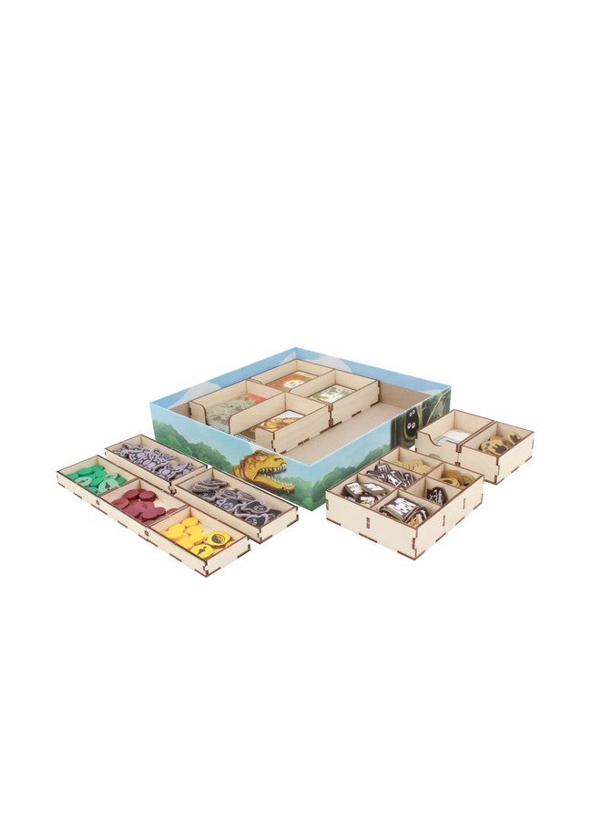 The Broken Token Game Organizer Compatible with Horizons of Spirit Island - Wooden Game Organizing Box with Multiple Trays