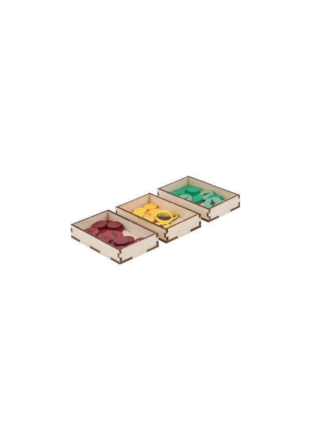 The Broken Token Game Organizer Compatible with Horizons of Spirit Island - Wooden Game Organizing Box with Multiple Trays