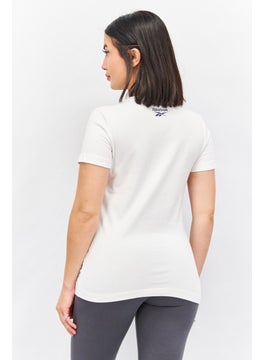 Reebok Women Sportswear Fit Short Sleeve Training Top, White  - Image 2
