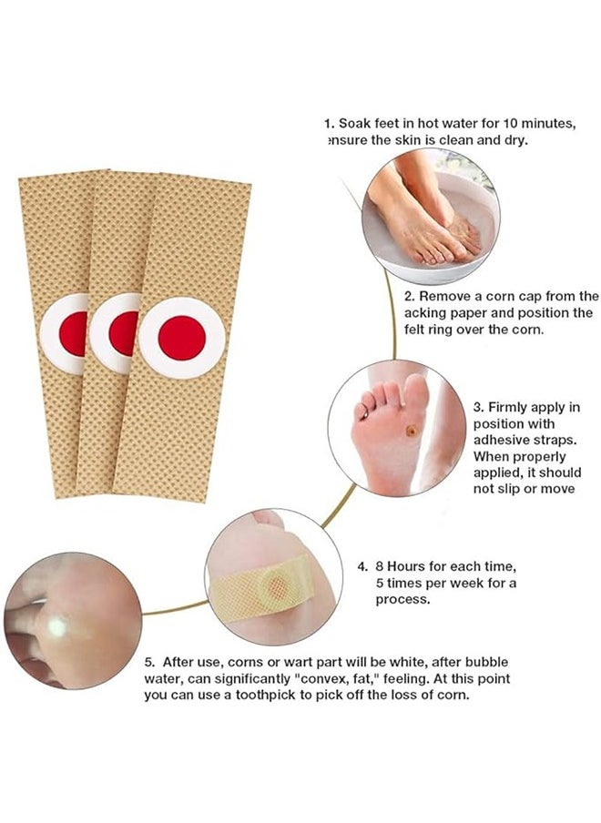 Sumifun 42 Pads Corn Removal Pads， Remove Plantar Calluses Pain Relief Medical Plaster Spots，Relief Pain From Calluses, Corns, Blisters, Heel Frictions  - Image 4