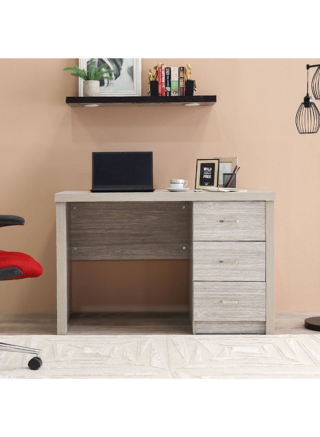 DANUBE HOME طاولة مكتب ساتورن مكتب كمبيوتر مكتب محطة عمل كمبيوتر حديث كمبيوتر محمول طاولة ألعاب طاولة دراسة خشبية للمكتب المنزلي مصنوعة في ماليزيا L 120.7 × العرض 60.3 × الارتفاع 78.4 سم بلوط رمادي  - Image 1
