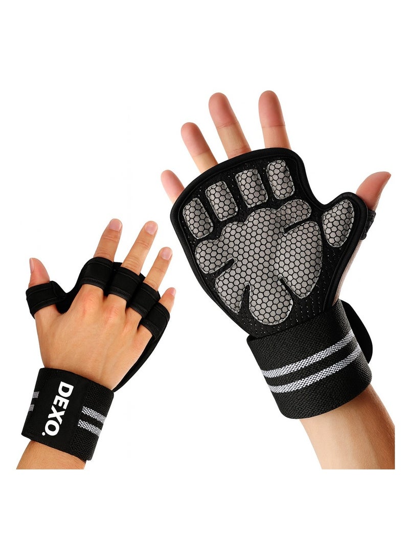 DEXO قفازات صغيرة للتمارين ورفع الأثقال للرجال والنساء - قبضة غير قابلة للانزلاق، دعم معصم قابل للتعديل، تنفس، قفازات تدريب خفيفة الوزن للصالات الرياضية المنزلية وإكسسوارات اللياقة البدنية - Image 1