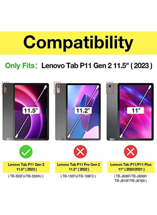 Procases 2 Pack Screen Protector For Lenovo Tab P11 2Nd Gen 2023 11.5 Inch Tb 350Fu Tb 350Xc Tempered Glass Transparency 9H Screen Film Guard For Tab P11 Gen 2Nd 11.5 Inch Tablet - Image 2