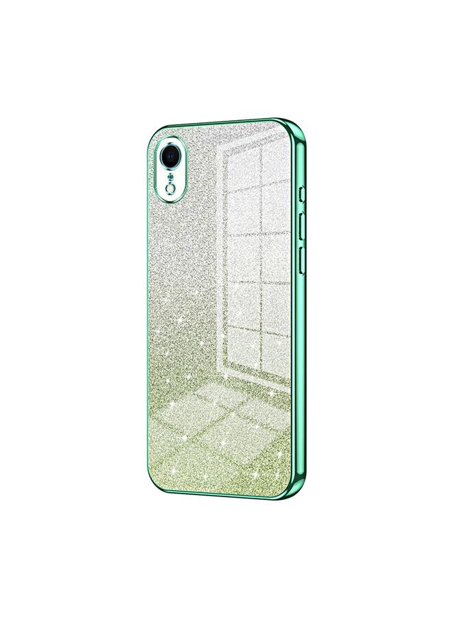 اس-توب جراب لهاتف iPhone XR، جراب هاتف مطلي بالكهرباء بمسحوق لامع متدرج - Image 1