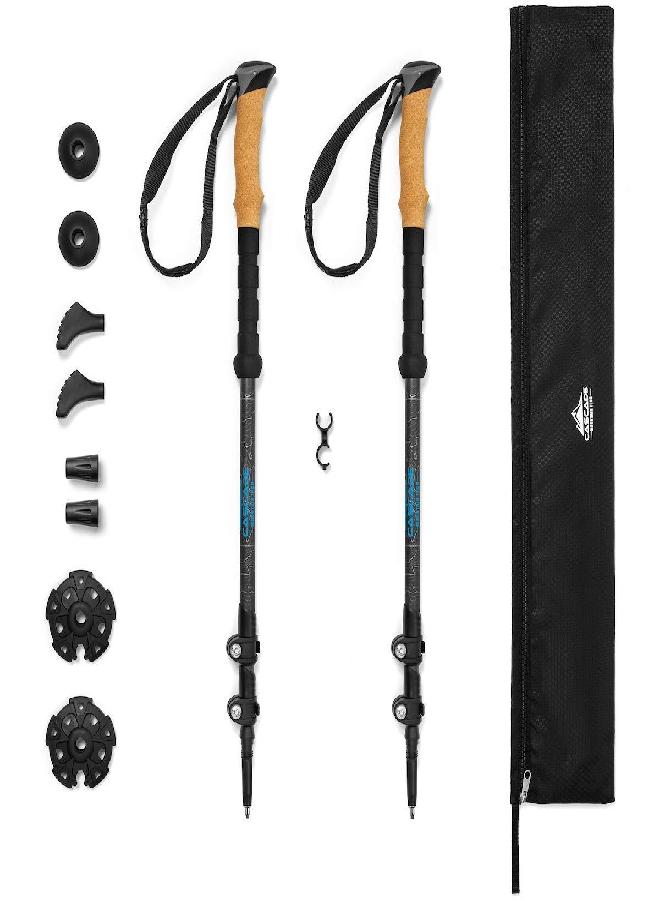 Cascade Mountain Tech Trekking Poles - Carbon Fiber Walking Or Hiking Sticks With Quick Adjustable Locks (Set Of 2) - Image 4