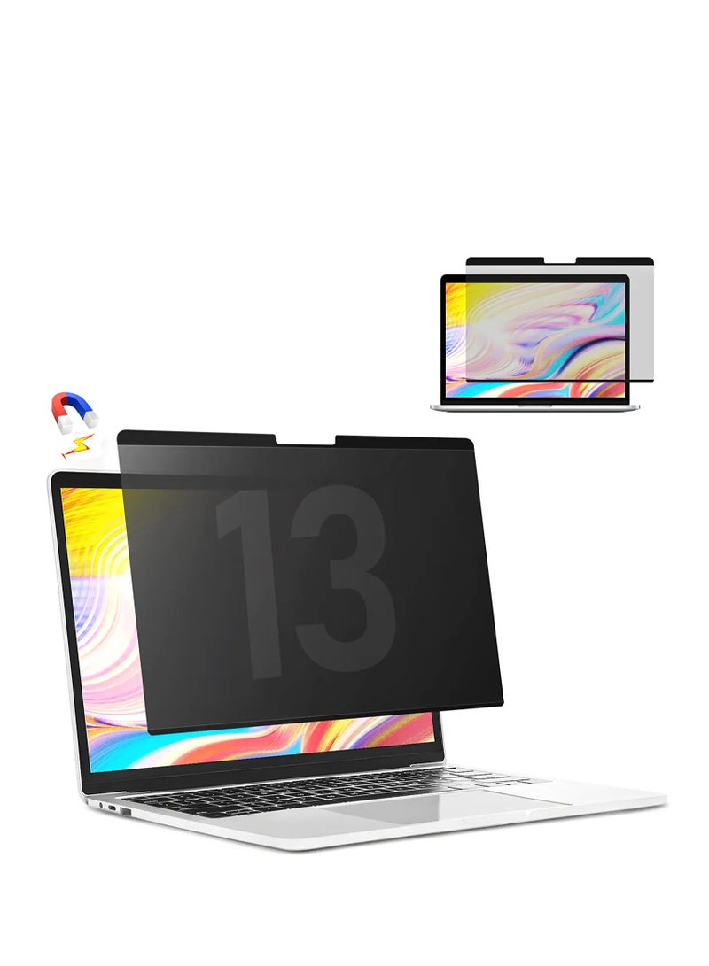 فلتر شاشة خصوصية مغناطيسي سهل التشغيل/الإيقاف، متوافق مع Macbook Pro 13 بوصة (2016-2020) وMacbook Air 13 بوصة 2018-2020 (A1932,A2179) - مضاد للتوهج - Image 3