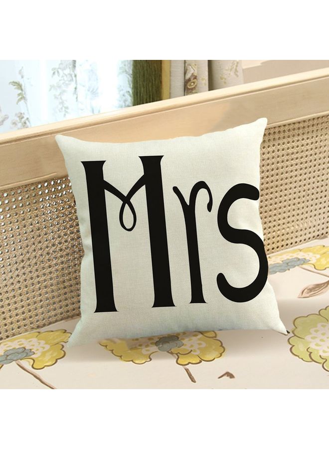 NIBEMINENT Printed Cushion Cover White/Black - Image 3