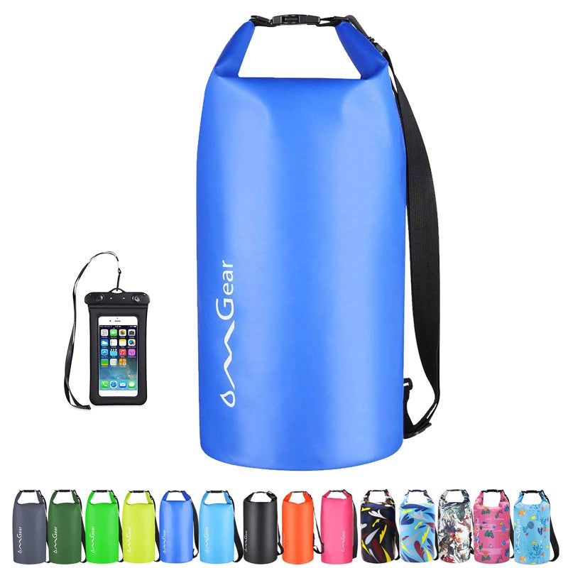 OMGear Waterproof Dry Bag Backpack Waterproof Phone Pouch 40L30L20L10L5L Floating Dry Sack For Kayaking Boating Sailing Canoeing Rafting Hiking Camping Outdoors Activities dark blue 5L - Image 2