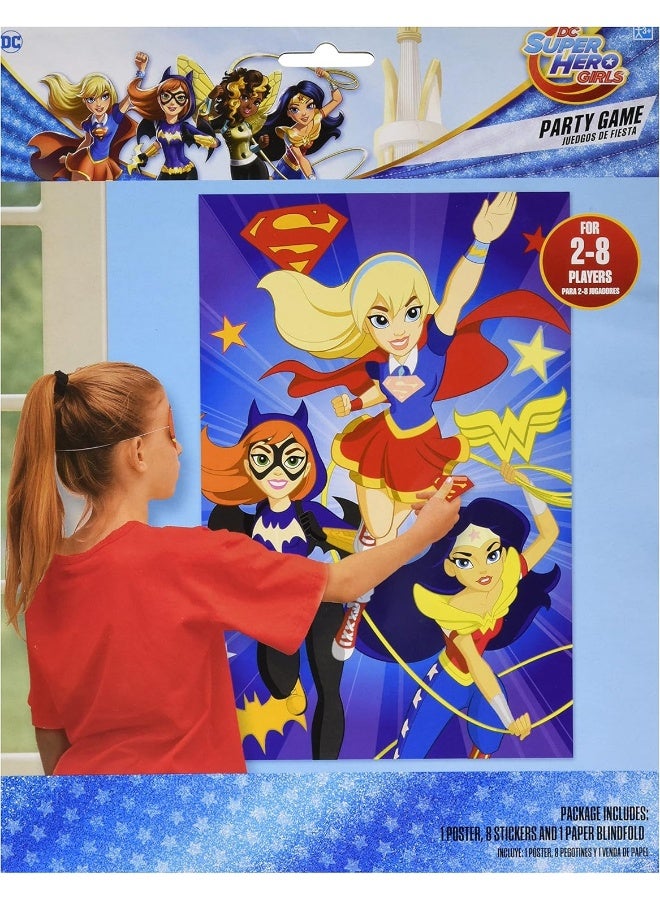 Amscan Party Centre Amscan DC Super Hero Girls Party Game Poster, Multi Color