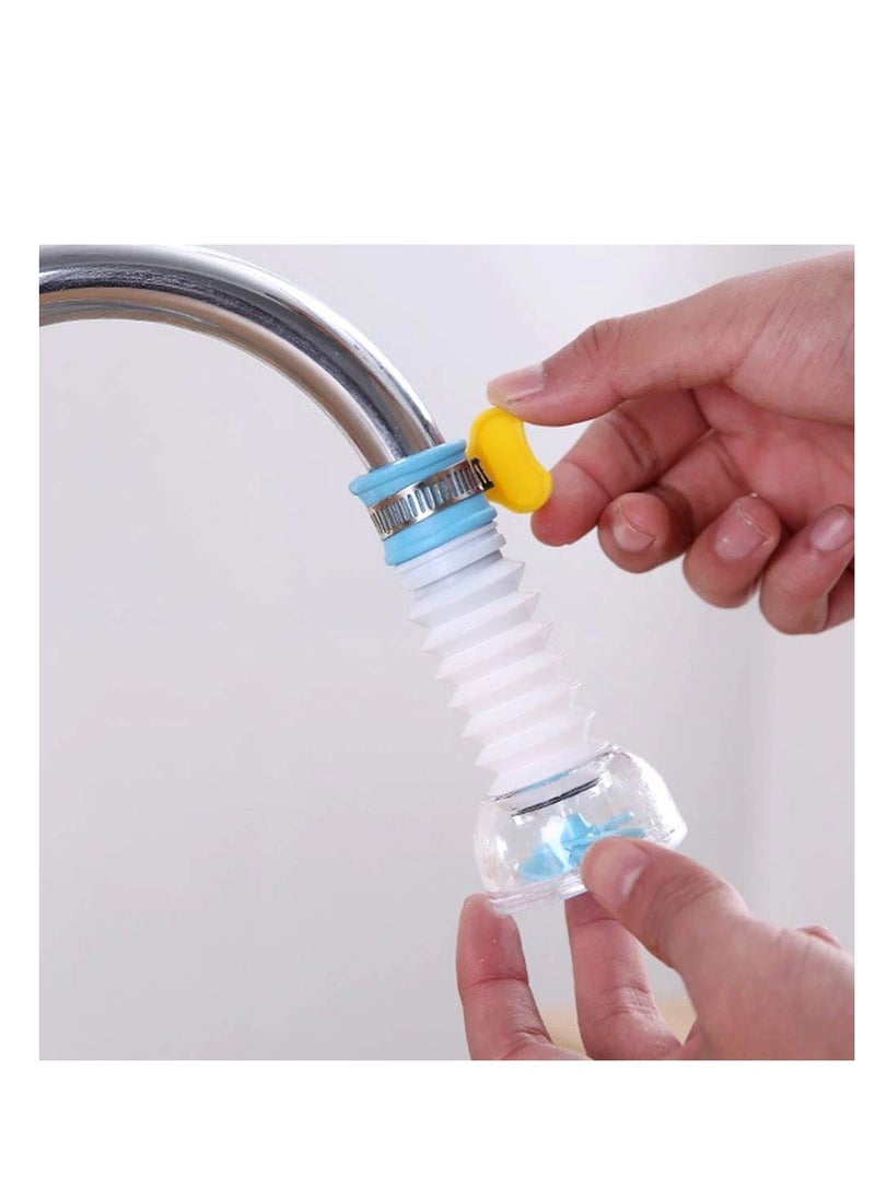 Generic Flexible Kitchen Faucet Extension – Anti-Splash, Water-Saving, and Stretchable Tap Connector with Rotatable Nozzle and Extendable Water Filter – Single Pack – Plastic multicolour  - Image 2