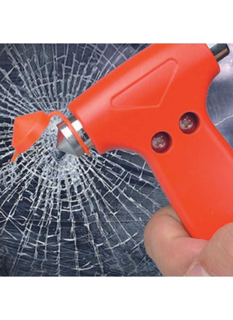 Eraks Car Accesories - Emergency Exit Hammer Glass Breaking Hammer Double Ended - With Mounting Device - Image 1