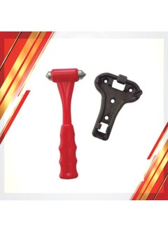 Eraks Car Accesories Emergency Exit Hammer Glass Breaking Hammer Double Ended - With Mounting Device  - Image 2