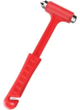 Eraks Car Accesories Emergency Exit Hammer Glass Breaking Hammer Double Ended - With Mounting Device  - Image 1