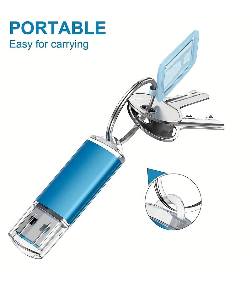 3 Pack USB 2.0 Flash Drive 16GB Thumb Drive Memory Stick Pen Drive Zip Drive Jump Drive with LED Indicator Red Green Blue - Image 5