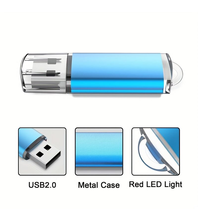 3 Pack USB 2.0 Flash Drive 16GB Thumb Drive Memory Stick Pen Drive Zip Drive Jump Drive with LED Indicator Red Green Blue - Image 2