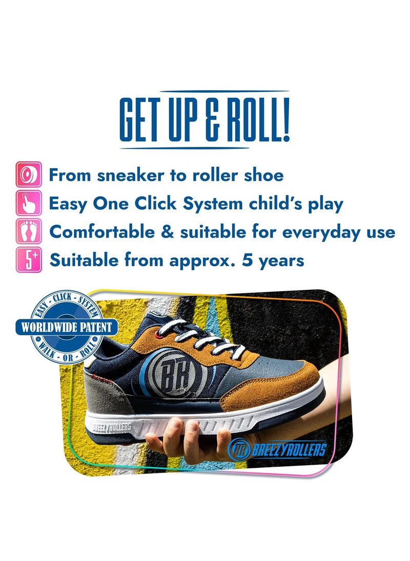 BREEZYROLLERS BREEZY ROLLERS shoes with wheels for children, Roller skates sneakers kids, From children's street shoes to roller skates in a few seconds, Patented click system, Trainers with wheels for girls & boys