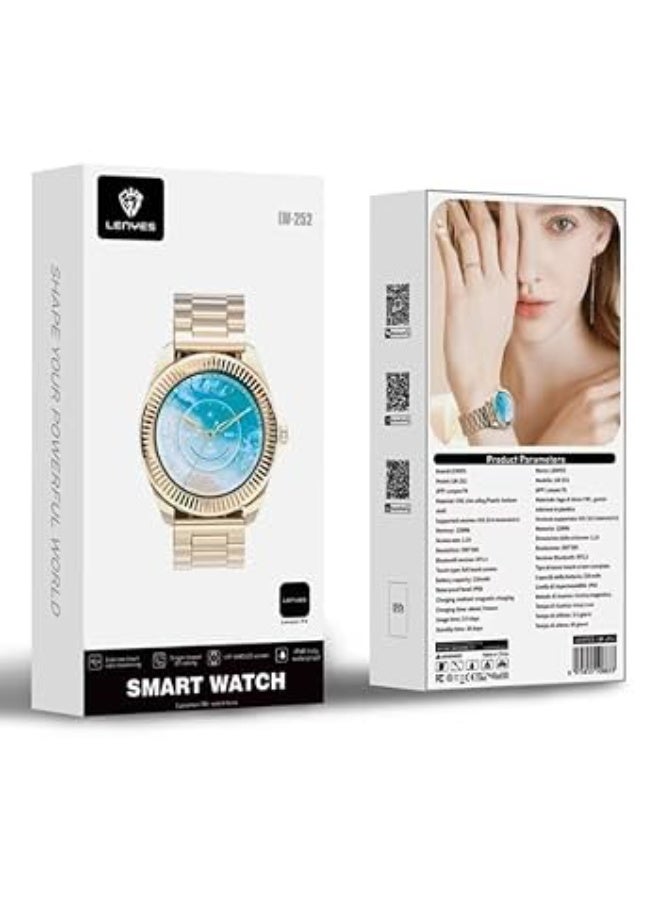 لينيس LENYES LW-252… ذكية كما تحبين ساعة تجمع بين الرقي والوظائف الذكية المتقدمة بشاشة AMOLED واضحة وتفاصيل لا تُقاوم  إمكانية تخصيص أكثر من 100 واجهة ساعة لتناسب ذوقك. - Image 2