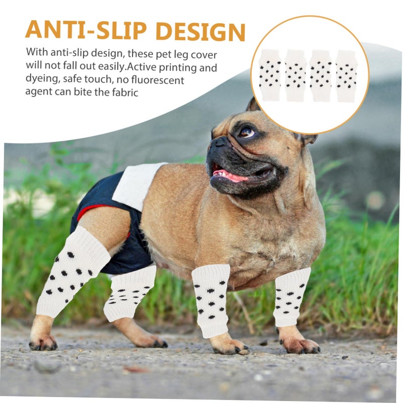 Dog Leg Warmers Non Slip Bite Resistant Breathable Skin Friendly for Cold Weather and Slippery Floors 4 Pieces - Image 4