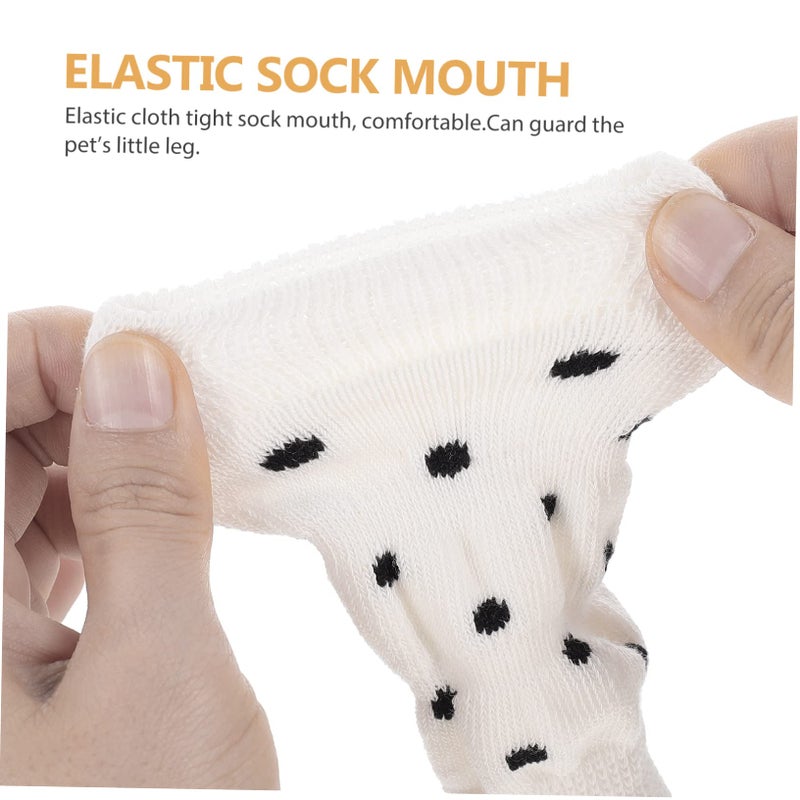 Dog Leg Warmers Non Slip Bite Resistant Breathable Skin Friendly for Cold Weather and Slippery Floors 4 Pieces - Image 3