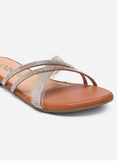 GNIST Embellished Strap Flat Sandals by Styli  - Image 3