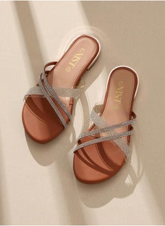 GNIST Embellished Strap Flat Sandals by Styli  - Image 2
