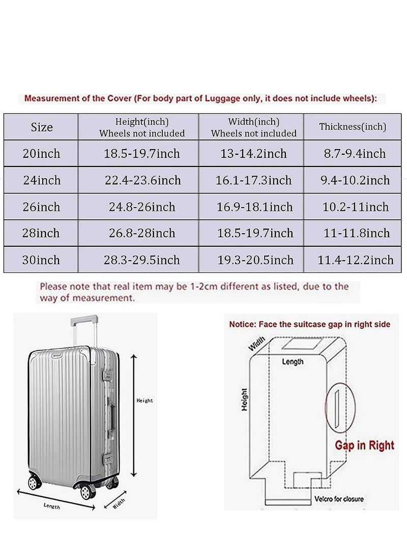 RION Transparent PVC Suitcase Cover - Waterproof and Scratch-Resistant Travel Protection  - Image 2