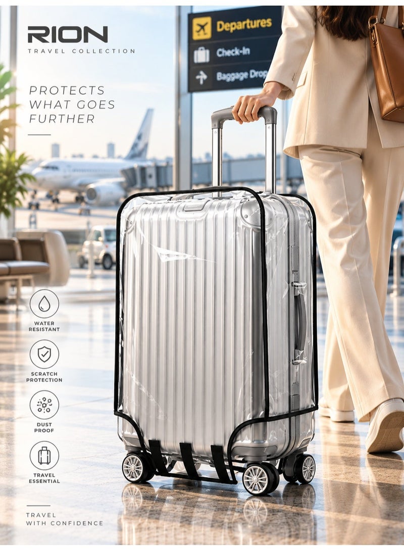 RION Transparent PVC Suitcase Cover - Waterproof and Scratch-Resistant Travel Protection - Image 1