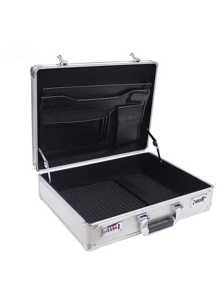 Freegallops - Aluminum Attache Case Padded Laptop Briefcase Combo Lock Hard Sided - Image 1