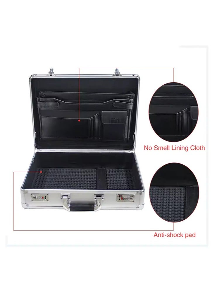 Freegallops - Aluminum Attache Case Padded Laptop Briefcase Combo Lock Hard Sided - Image 1