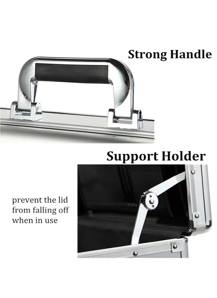 Freegallops - Aluminum Attache Case Padded Laptop Briefcase Combo Lock Hard Sided - Image 1