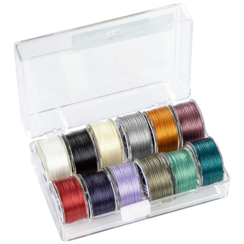 Toho OneG Beading Thread 12Pack with Case 12Color Assortment Pack with Case 2  Color Assortment No 2