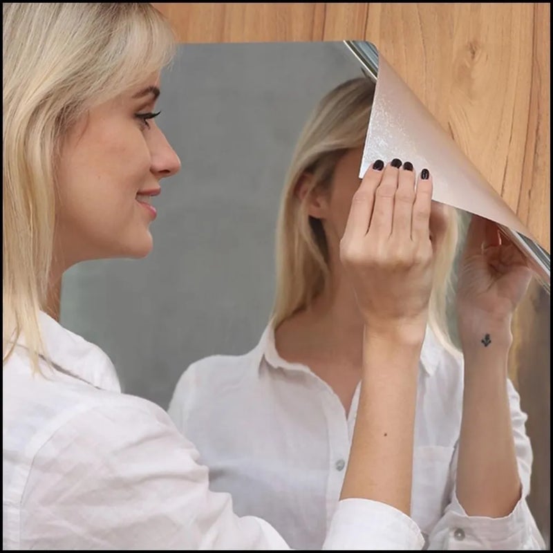 Soft mirror full-length mirror, mirror surface wall sticker, waterproof and oil-proof, mirror background decoration, multiple specifications, self-adhesive mirror wall sticker - Image 5