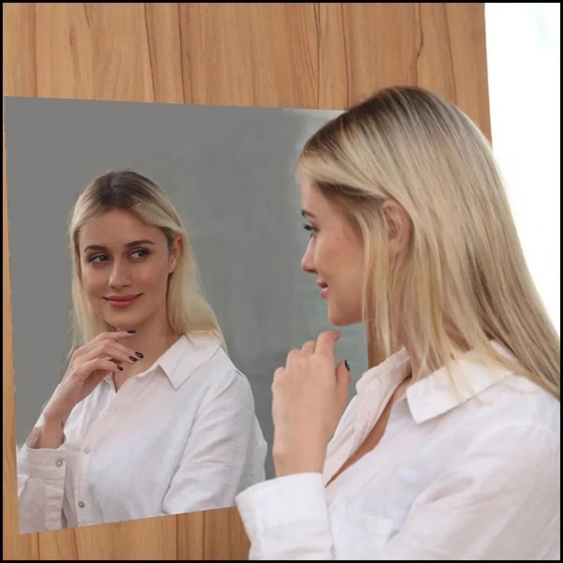 Soft mirror full-length mirror, mirror surface wall sticker, waterproof and oil-proof, mirror background decoration, multiple specifications, self-adhesive mirror wall sticker - Image 2