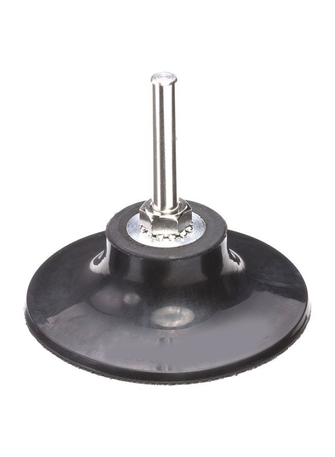 Rubber Backing Pad With Shank For Drills Black/Silver 125mm