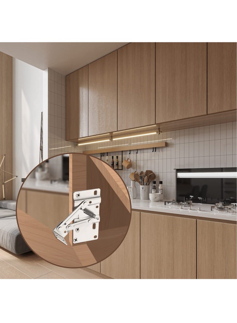 2 Pack Tip Out Tray Hinges, Scissor Hinges for Kitchen Sink or Bathroom Cabinet Organizer, Sink Front Drawer, Compatible Both Face Frame and Frameless - Image 3