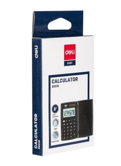 Deli 8-Digit Pocket Calculator Black  - Image 1
