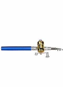 Fishing Rod, Portable Mini Telescopic Pen Fish Rod Aluminum Alloy Pocket Fishing Rod Pole and Reel Combo Pen Shape Folded Fishing Rod with Reel Wheel for Outdoor River Lake Fishing, Blue - pzsku/ZFC4DE21EF655F042E156Z/45/_/1717463810/1b706ad6-377a-4025-987e-d1be04139ec2