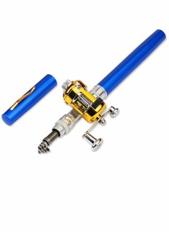 Fishing Rod, Portable Mini Telescopic Pen Fish Rod Aluminum Alloy Pocket Fishing Rod Pole and Reel Combo Pen Shape Folded Fishing Rod with Reel Wheel for Outdoor River Lake Fishing, Blue - pzsku/ZFC4DE21EF655F042E156Z/45/_/1717463810/db01b7dc-c853-4be7-9c40-8b938deb89e4