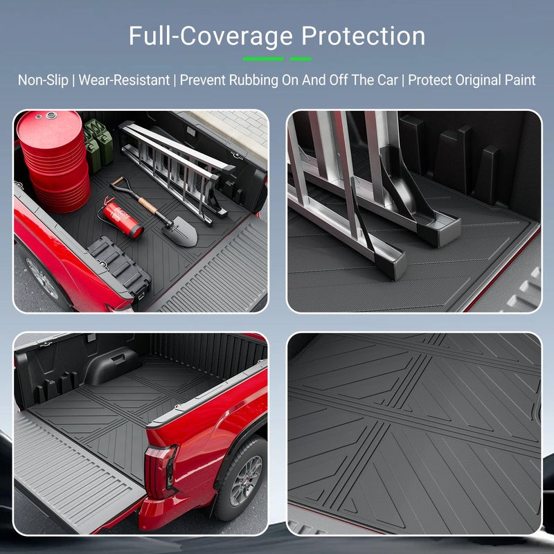 xipoqix Truck Mat Compatible with 2022-2026 Toyota Tundra TPE Material Bed Mat 5.5FT Short Bed TPE Material Cargo Mat Replacement for 2022-2026 Toyota Tundra Accessories (3-Fold 5.5FT Bed Mat) - Image 4